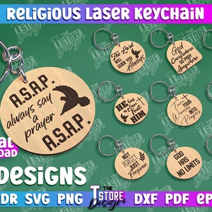 Religieuze sleutelhanger Lasergesneden bestanden | Religieuze geloofsgeschenken | Christelijke sleutelhanger | Religieuze SVG | Geloof gesneden bestanden Svg | Jezus CNC-bestanden