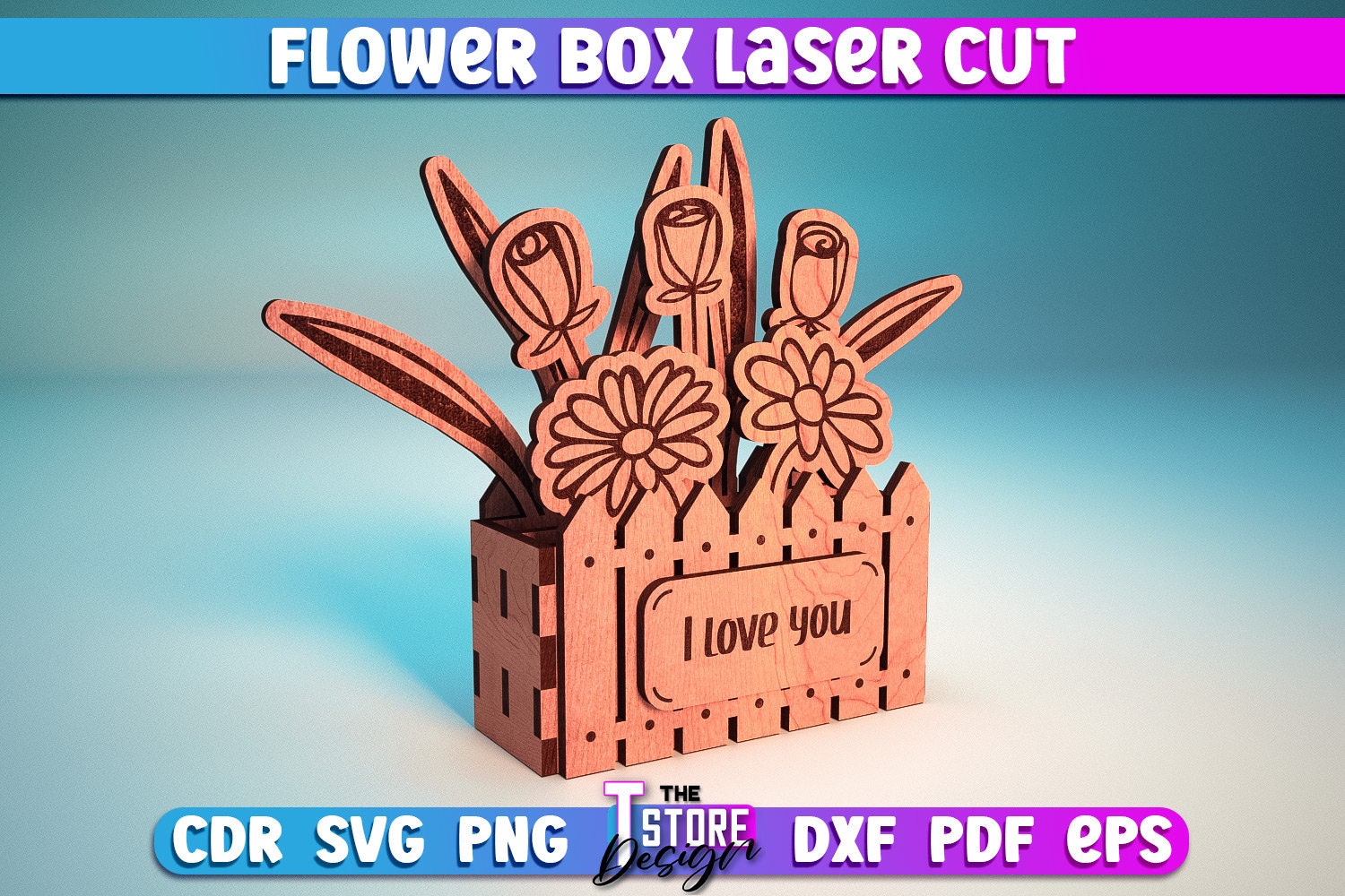 Flower Box Laser Cut SVG Bundle | Flower Bouquet Box SVG Design | Laser ...