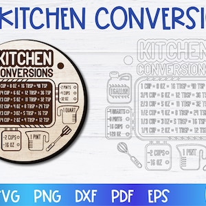Kitchen Circle Conversion Chart Kitchen Conversions SVG Bundle | Kitchen Decoration SVG | Home Design ...