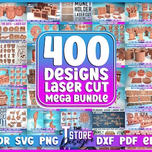 Laser geschnittenes Mega Bundle SVG CNC-Dateien Gravur SVG Bild 1