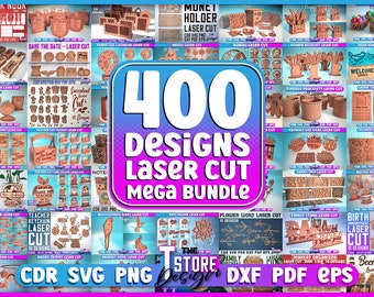 Mega bundle con taglio laser SVG/file CNC/incisione SVG