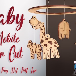 Baby Mobile SVG Laser Cut Bundle Baby Mobile SVG Design Laser Cut Files image 10