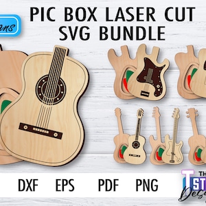 Pic Box Laser Cut SVG Bundle | Pic Box SVG Design | Laser Cut Files | CNC Files