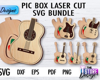 Pic Box Laser Cut SVG Bundle / Pic Box SVG Design / Laser Cut Files / CNC Files