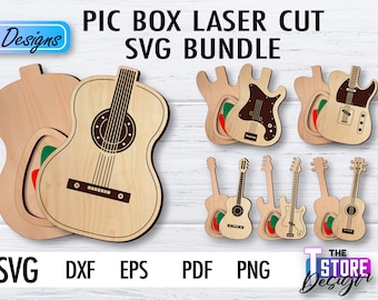 Pic Box Laser Cut SVG Bundle | Pic Box SVG Design | Laser Cut Files | CNC Files