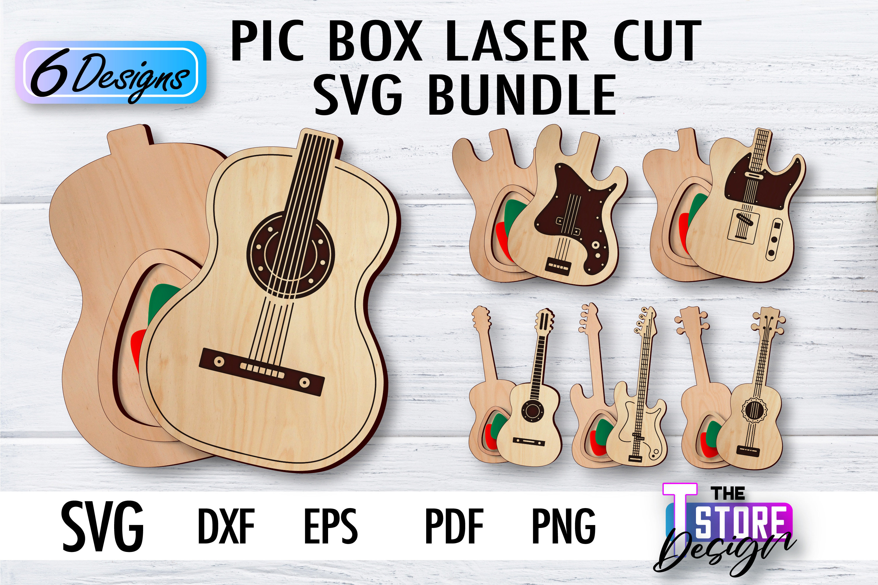 Pic Box Laser Cut SVG Bundle | Pic Box SVG Design | Laser Cut Files | CNC Files