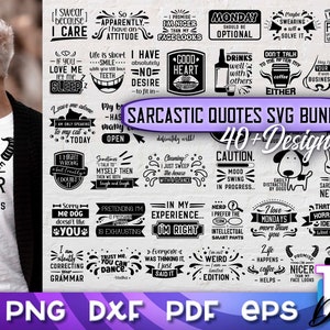 Sarcastic Quotes SVG Bundle | Funny Quotes SVG | Sarcastic v.2