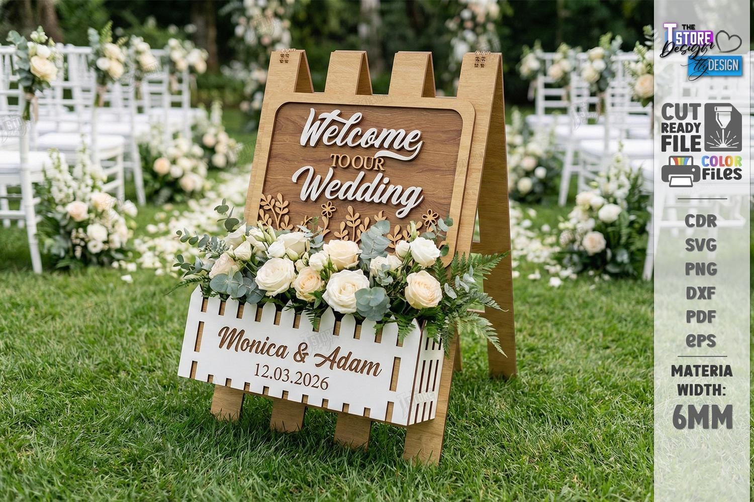 3d A-frame Welcome Signs Laser Cut Bundle, Garden Standing Sign Svg ...