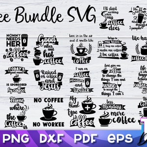 Coffee SVG Bundle | Coffee SVG Designs | Morning Quotes SVG v.1