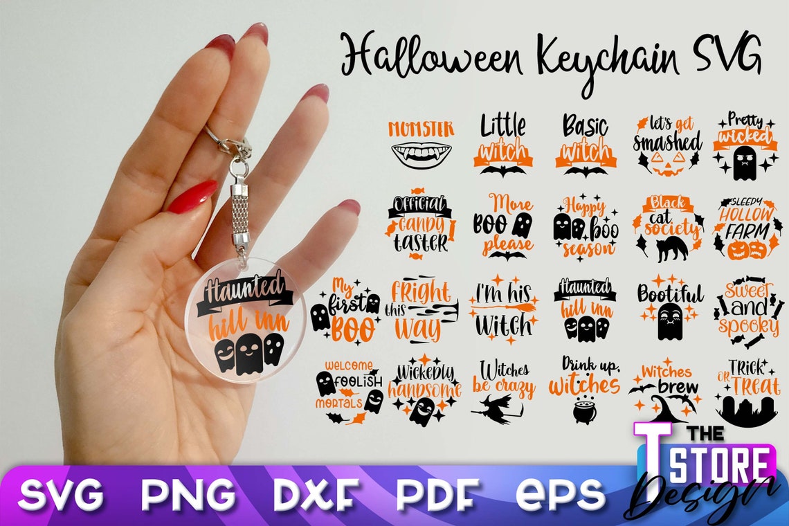 Halloween Quotes Keychain SVG Spooky SVG - Etsy