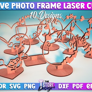 Love Photo Frame Laser Cut SVG Bundle | Love Photo Frame SVG Design | Laser Cut Files | CNC Files