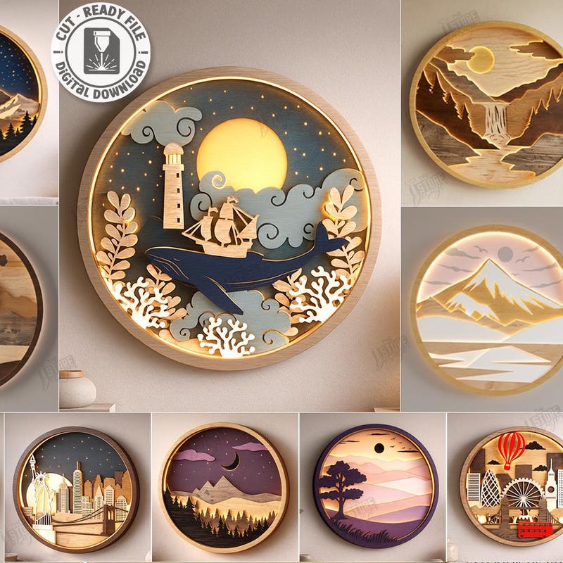 Layered Wood Led - Etsy UK