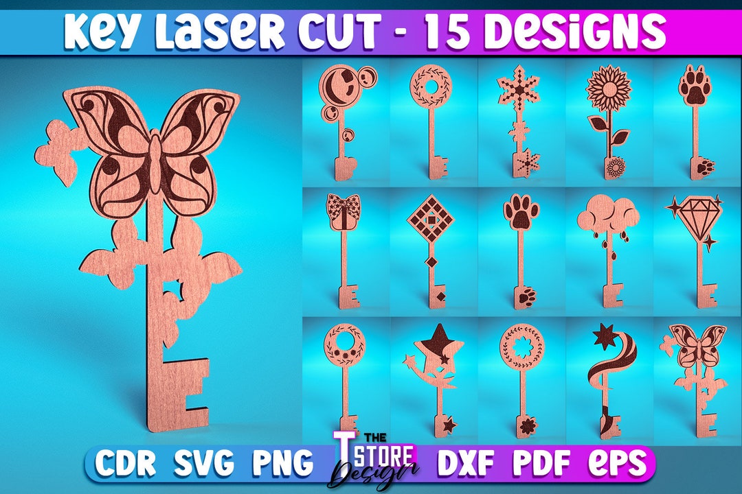Keys Laser Cut Bundle Home SVG Design Laser Cut Files Keys Design Etsy