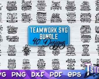 Teamwork Zitate SVG Bundle | Führung svg | Team Design