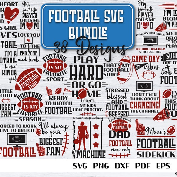 Football SVG Bundle | Football Quotes SVG | Football Design