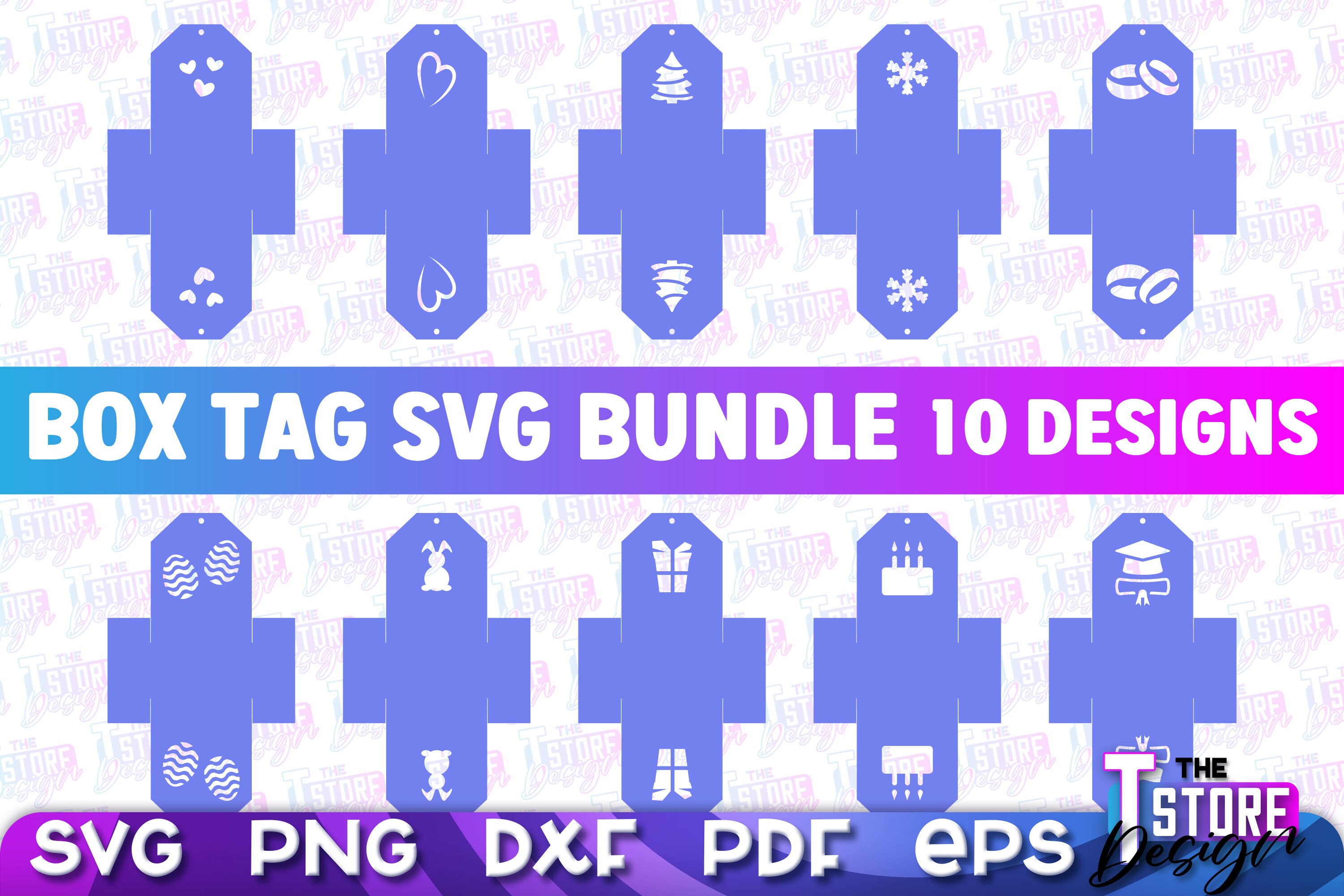 Paper Box Tag SVG Design | Paper Crafts | Paper Cut Gift Box Tag SVG ...