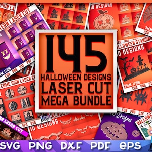 Halloween Huge Laser Cut Mega Bundle | Halloween CNC Files | Spooky Mega Engraving Bundle