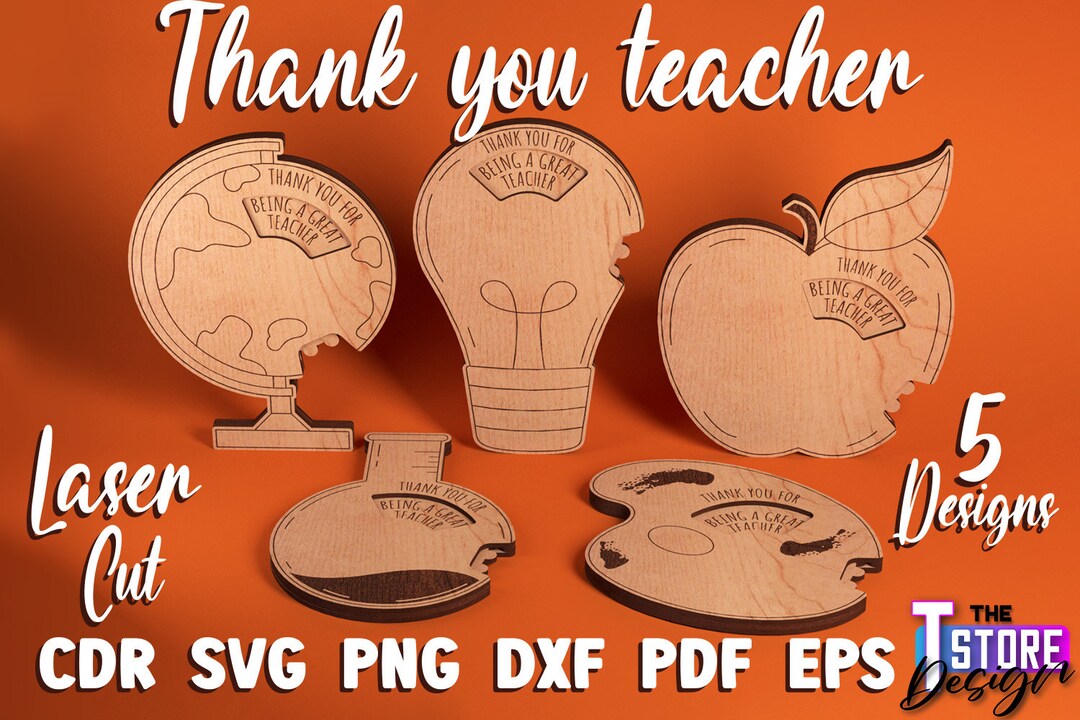Thank You Teacher SVG Bundle | Thank You Teacher SVG Design | Laser Cut ...
