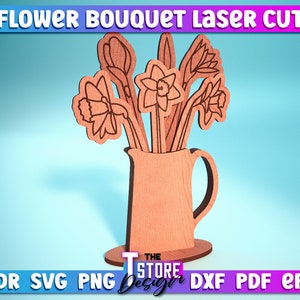 Flower Bouquet Laser Cut SVG Bundle | Home SVG Design | Laser Cut Files ...