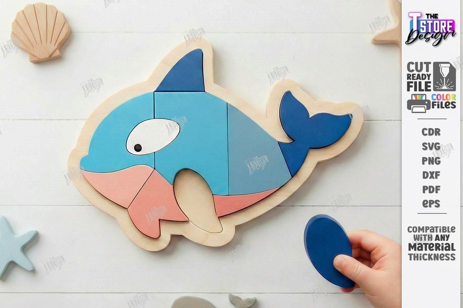 Montessori Puzzle SVG Laser Cut - Animal Puzzle for Kids - Toddler ...