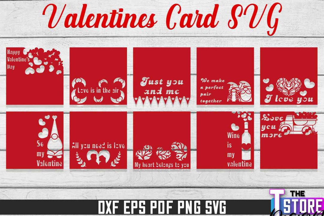 Valentine's Day Cricut Card SVG Bundle | Love Paper Cut SVG Bundle ...