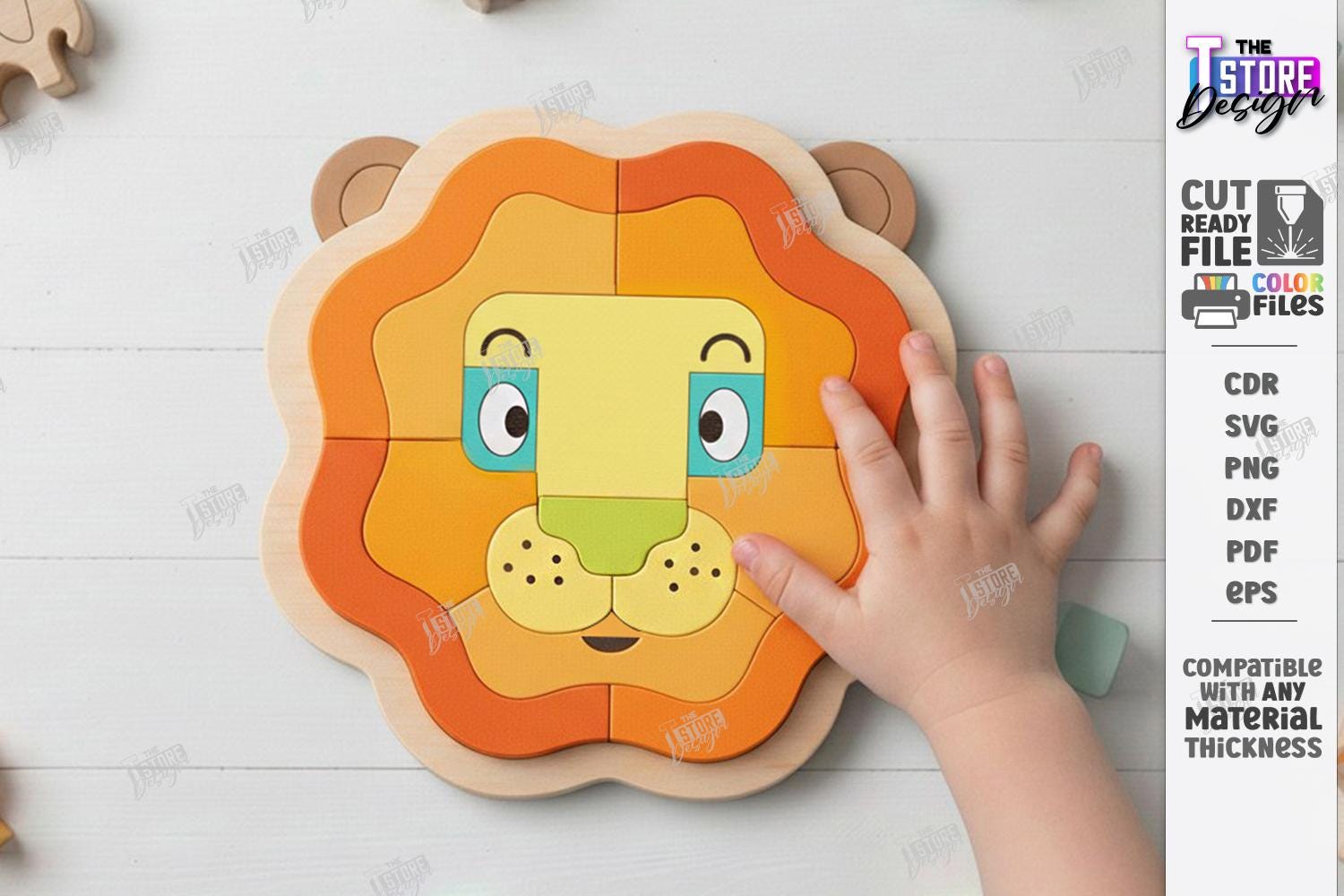 Montessori Puzzle SVG Laser Cut - Animal Puzzle for Kids - Toddler ...