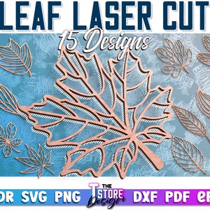 Blatt Laser Cut Bundle | Blumen Blatt SVG Design | Blatt Laser Cut Dateien | CNC Dateien