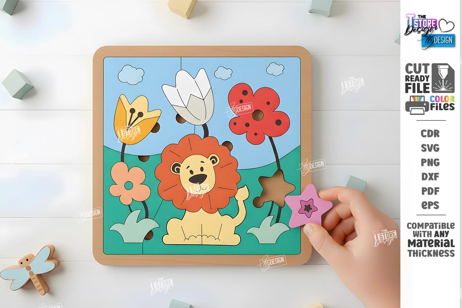 Kids Puzzle SVG - Laser Cut Montessori Toy Set - Wooden Toddler ...