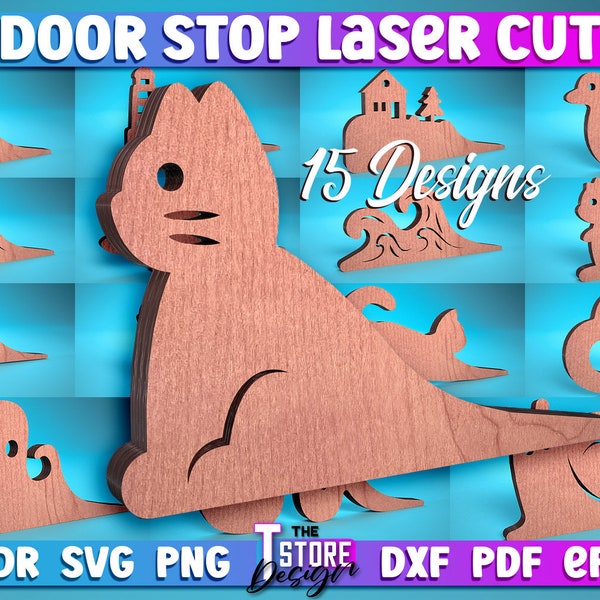 Door Stop Laser Cut | Home SVG Design | Door Stop Laser Cut Files | Animal SVG Design