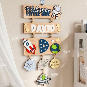 Newborn Baby Stats Sign Laser Cut Bundle, Layered Birth Announcement ...