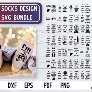 Funny Socks Quotes SVG Bundle | Funny SVG Design | Quotes SVG v.1