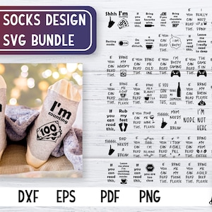 Grappige sokken citaten SVG bundel | Grappig SVG-ontwerp | Citaten SVG v.1