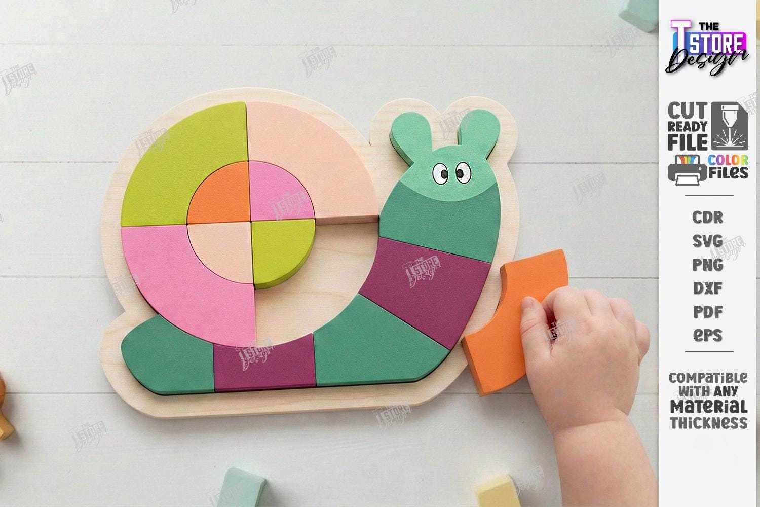 Montessori Puzzle SVG Laser Cut - Animal Puzzle for Kids - Toddler ...