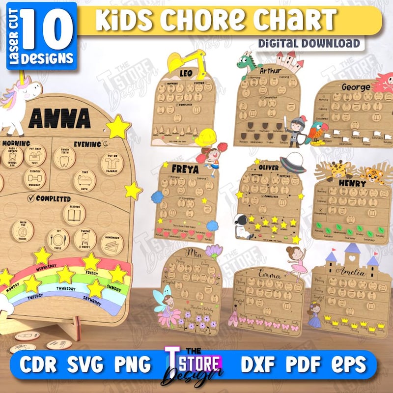 Editable Kid Routine Kids to Do List Board - Etsy