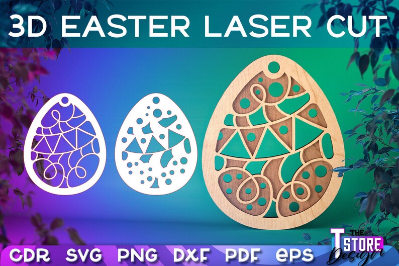 3D Easter Laser Cut Eggs | Laser Cut SVG Bundle | CNC Files - Etsy