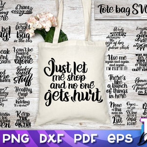 Tote Bag Quotes Bundle | Tote bag SVG | Funny Saying v.1