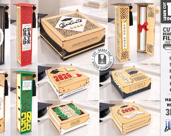 Graduation Memory Box Laser Cut - Class Of 2026 Keepsake Box - Grad Gift Box SVG - Diploma Holder Box - Graduation Gift svg