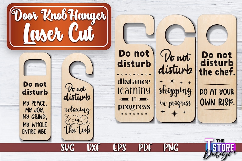 Door Knob Hanger Laser Cut SVG Bundle Door Knob Design Etsy
