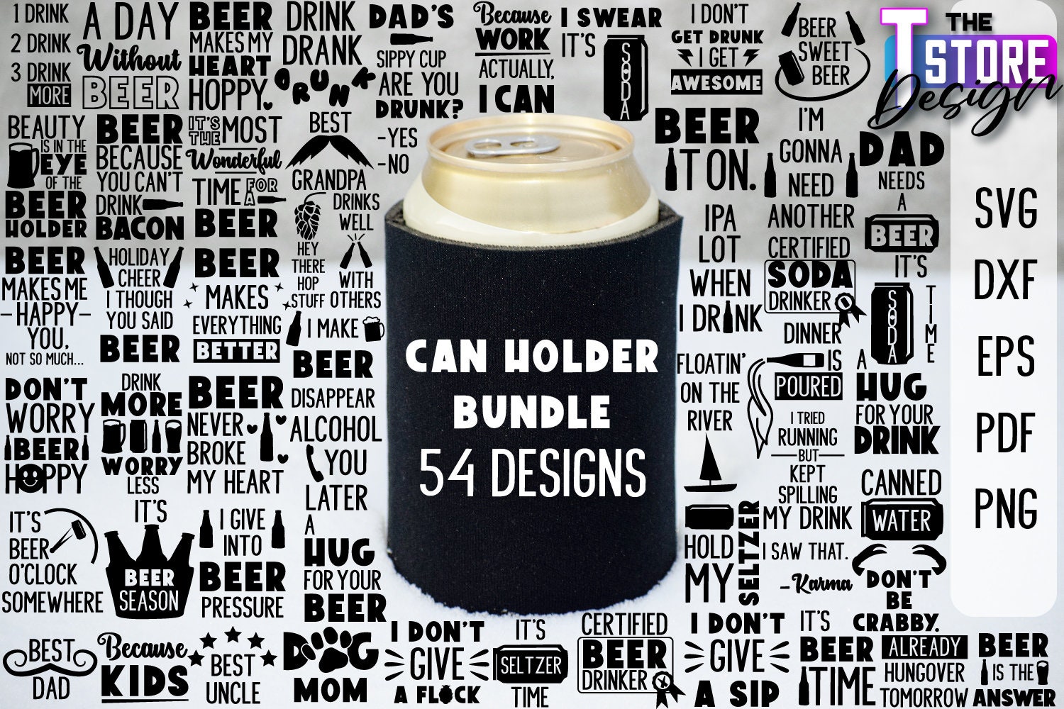 Large Size Can Cooler Holder & Dispenser, Beverage Cooler Holder, Dad Gift  Beer Can Cooler, Free Can Cooler 