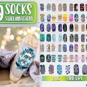 Funny Socks Quotes Sublimation Bundle | Funny Sublimation Design v.2
