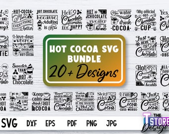 Hot Cocoa SVG Bundle | Winter Designs | Chocolate SVG v.2