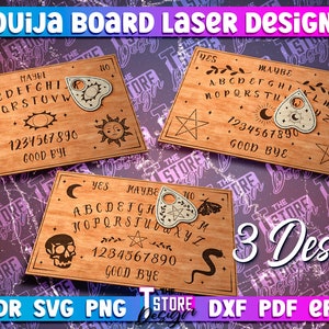 Ouija Board Laser Cut Bundle | Spirit Board SVG | Ouija Design | Mystical Laser Cut Files
