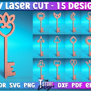 Keys Laser Cut Bundle | Home SVG Design | Laser Cut Files | Keys Design