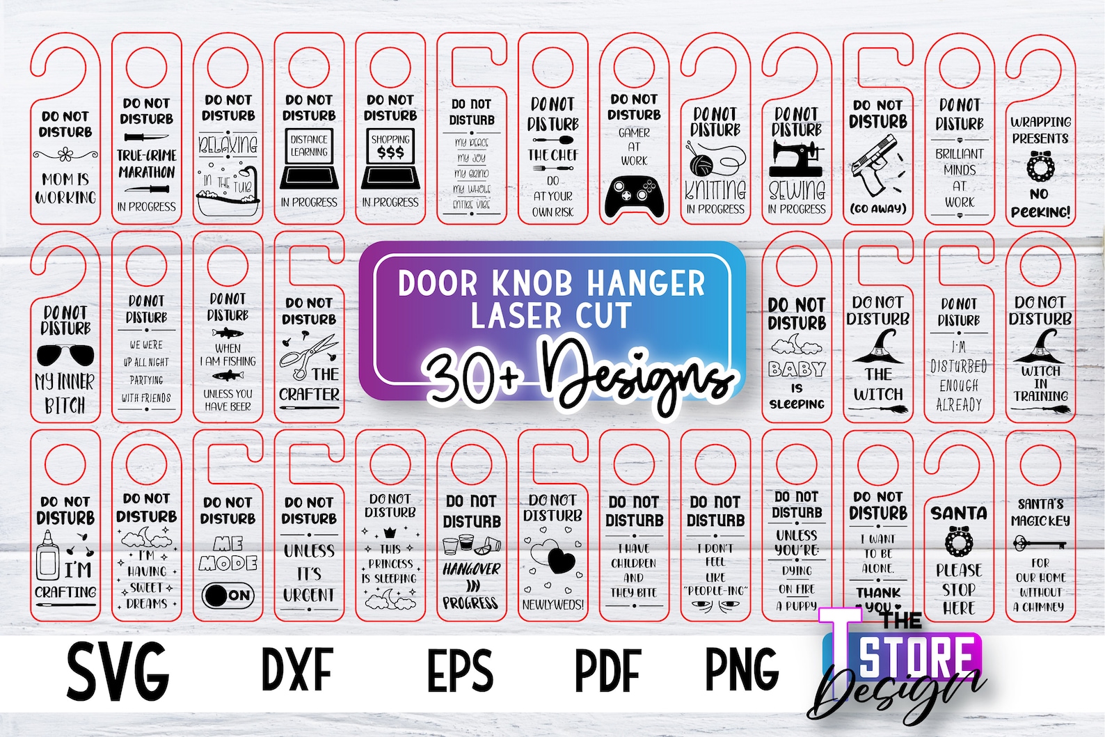 Door Knob Hanger Laser Cut SVG Bundle Door Knob Design Etsy