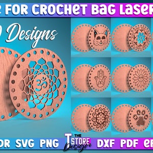 Base For Crochet Laser Cut SVG Bundle | Crochet  SVG Design | CNC Files