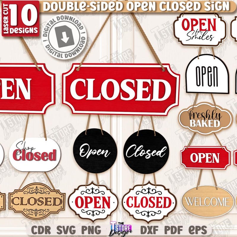 Open Closed Sign - Etsy