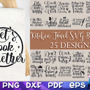 Küchentuch SVG Bundle | Küche Design SVG | Lustige Sprüche | Home Design v.2