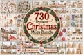 730 Christmas laser cut mega bundle, Xmas decor laser cut, Christmas advent calendars svg, Christmas ornaments, Nativity Christmas, gift box