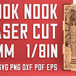 Book Nook SVG Design | Laser Cut Files | CNC Files