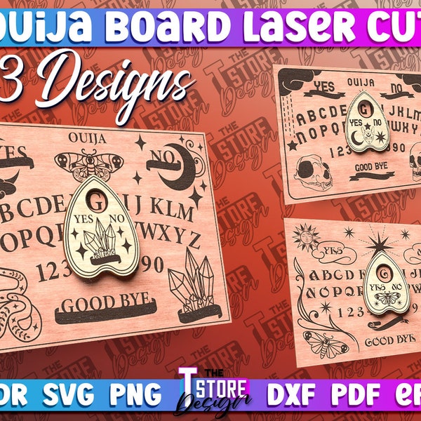 Ouija Board Laser Cut Bundle | Spirit Board SVG | Ouija Design | Laser Cut Files